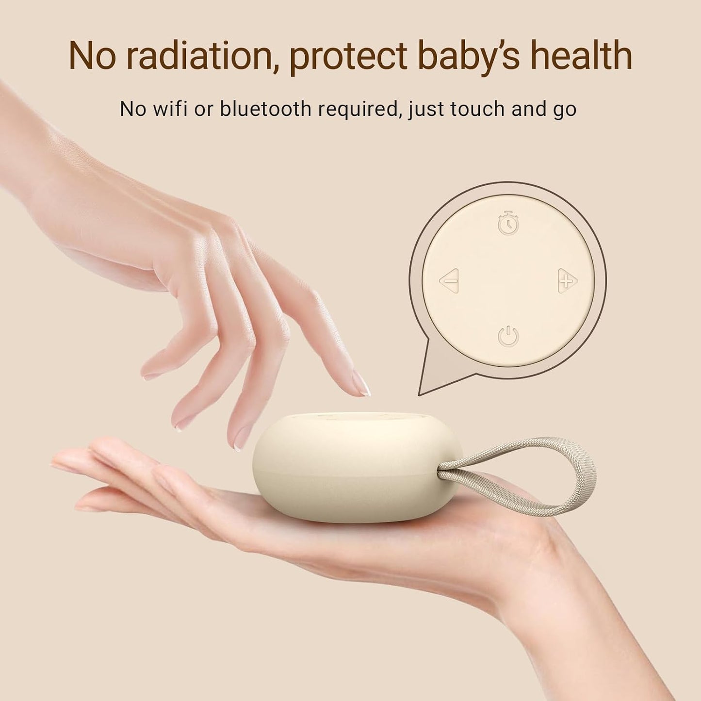 Portable Baby Sound Machine & Essentials for Babies & Kids-Putty