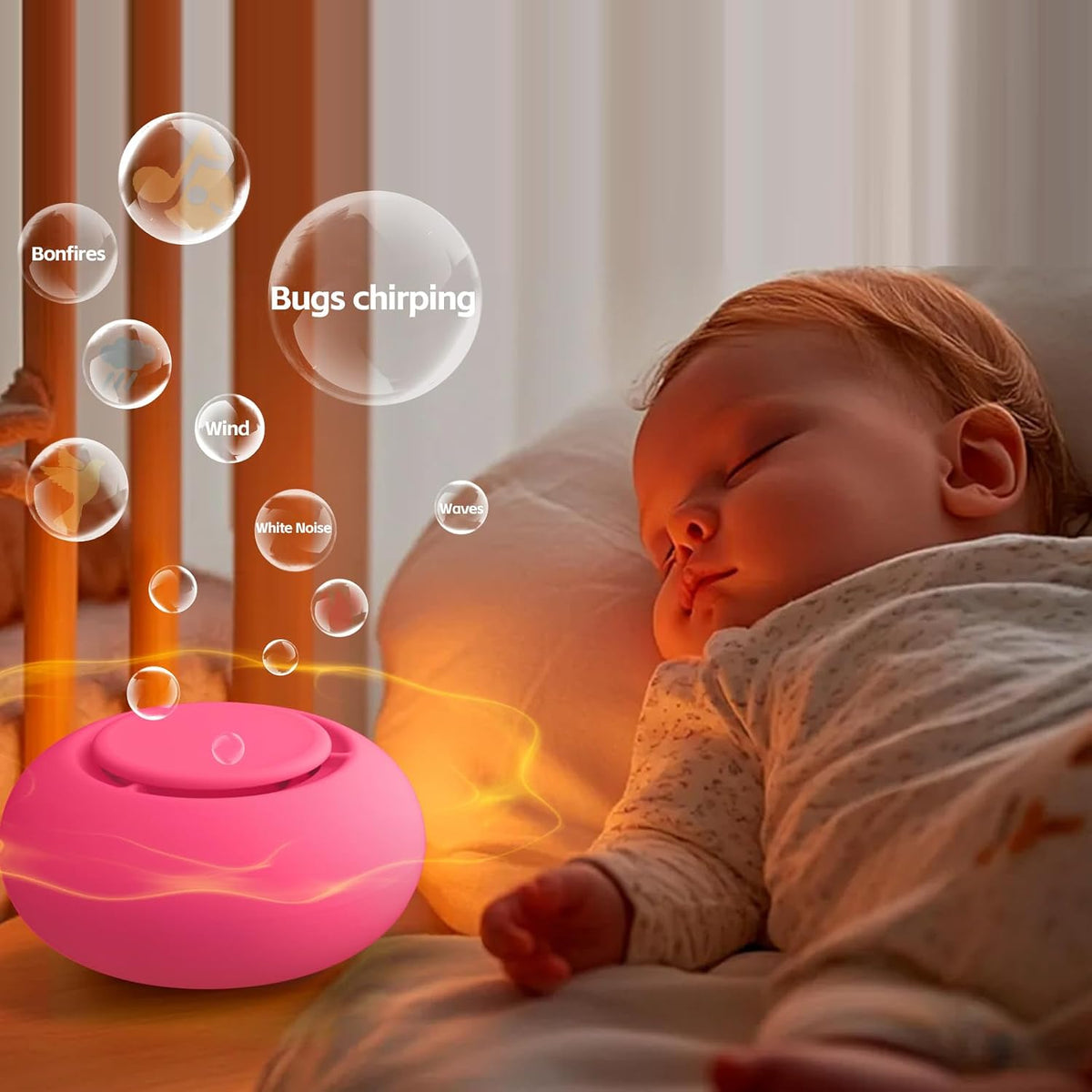 Portable Baby Sound Machine & Essentials for Babies & Kids-Putty