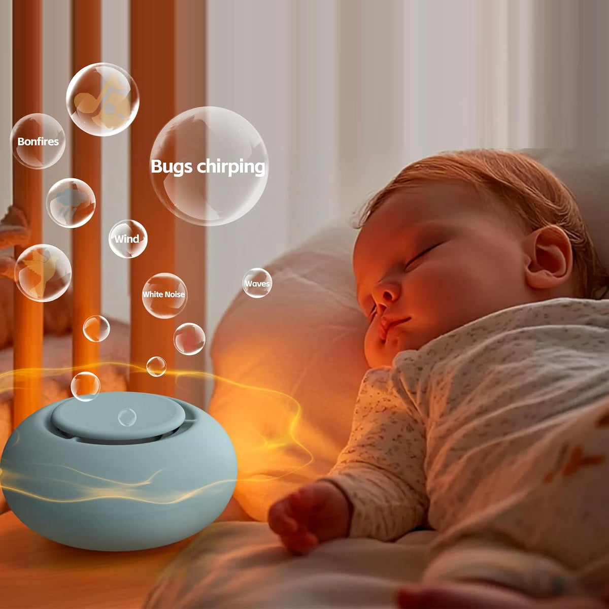 Portable Baby Sound Machine & Essentials for Babies & Kids-Putty