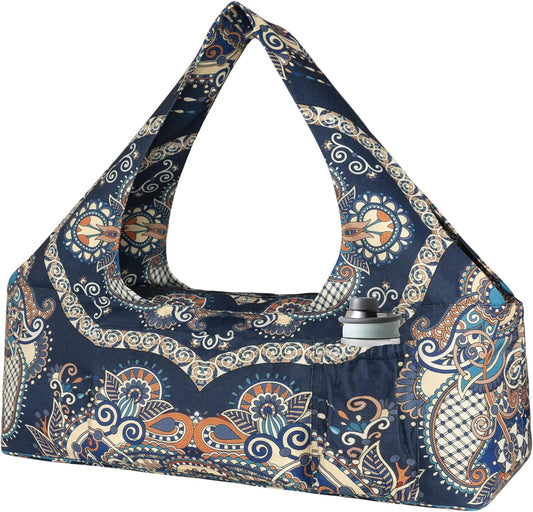 Yoga Mat Bag - Large Yoga Bag with Yoga Mat Strap, Zipper and Pockets - Yoga Bags and Carriers Fits All Your Stuff - Personalized Yoga Mat Bags for Women Fits Most Size Mats