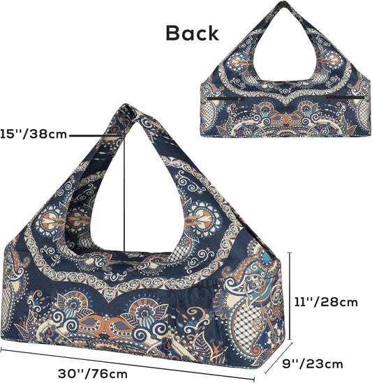 Yoga Mat Bag - Large Yoga Bag with Yoga Mat Strap, Zipper and Pockets - Yoga Bags and Carriers Fits All Your Stuff - Personalized Yoga Mat Bags for Women Fits Most Size Mats