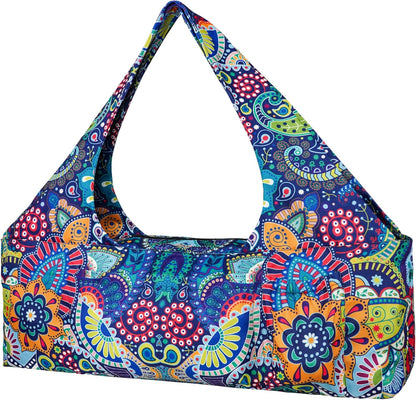 Yoga Mat Bag - Large Yoga Bag with Yoga Mat Strap, Zipper and Pockets - Yoga Bags and Carriers Fits All Your Stuff - Personalized Yoga Mat Bags for Women Fits Most Size Mats
