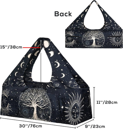 Yoga Mat Bag - Large Yoga Bag with Yoga Mat Strap, Zipper and Pockets - Yoga Bags and Carriers Fits All Your Stuff - Personalized Yoga Mat Bags for Women Fits Most Size Mats