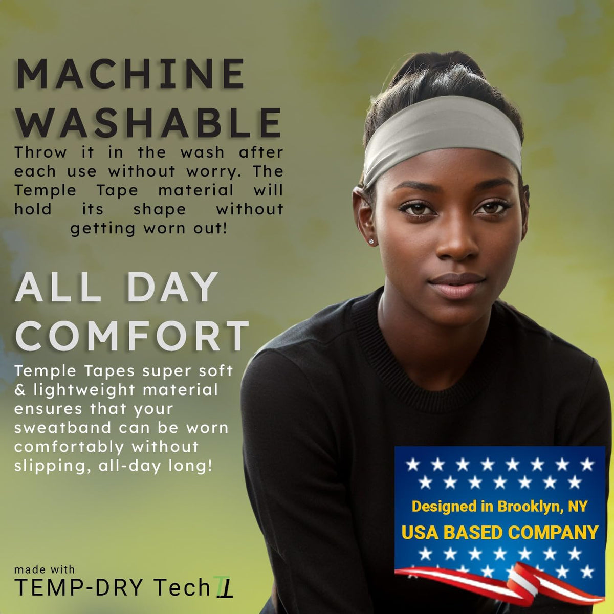 Sweat Band Workout Headbands for Women and Men - Sweatbands for Men - Moisture Wicking Sports Sweat Bands Headbands for Women, Running,Cycling,Yoga,Football Headband