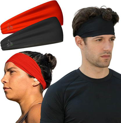 Sweat Band Workout Headbands for Women and Men - Sweatbands for Men - Moisture Wicking Sports Sweat Bands Headbands for Women, Running,Cycling,Yoga,Football Headband