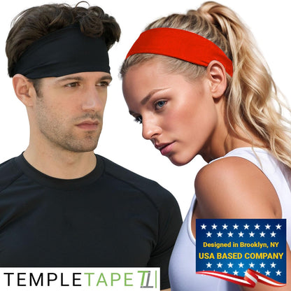 Sweat Band Workout Headbands for Women and Men - Sweatbands for Men - Moisture Wicking Sports Sweat Bands Headbands for Women, Running,Cycling,Yoga,Football Headband