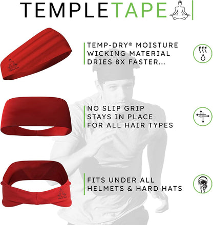 Sweat Band Workout Headbands for Women and Men - Sweatbands for Men - Moisture Wicking Sports Sweat Bands Headbands for Women, Running,Cycling,Yoga,Football Headband