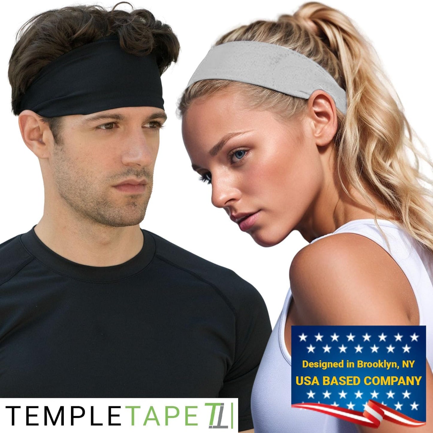 Sweat Band Workout Headbands for Women and Men - Sweatbands for Men - Moisture Wicking Sports Sweat Bands Headbands for Women, Running,Cycling,Yoga,Football Headband