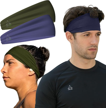 Sweat Band Workout Headbands for Women and Men - Sweatbands for Men - Moisture Wicking Sports Sweat Bands Headbands for Women, Running,Cycling,Yoga,Football Headband