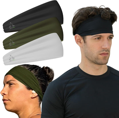 Sweat Band Workout Headbands for Women and Men - Sweatbands for Men - Moisture Wicking Sports Sweat Bands Headbands for Women, Running,Cycling,Yoga,Football Headband