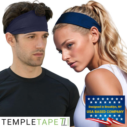 Sweat Band Workout Headbands for Women and Men - Sweatbands for Men - Moisture Wicking Sports Sweat Bands Headbands for Women, Running,Cycling,Yoga,Football Headband
