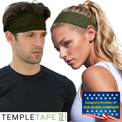 Sweat Band Workout Headbands for Women and Men - Sweatbands for Men - Moisture Wicking Sports Sweat Bands Headbands for Women, Running,Cycling,Yoga,Football Headband