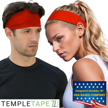 Sweat Band Workout Headbands for Women and Men - Sweatbands for Men - Moisture Wicking Sports Sweat Bands Headbands for Women, Running,Cycling,Yoga,Football Headband
