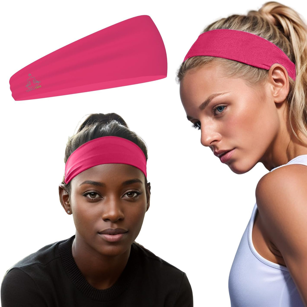 Sweat Band Workout Headbands for Women and Men - Sweatbands for Men - Moisture Wicking Sports Sweat Bands Headbands for Women, Running,Cycling,Yoga,Football Headband