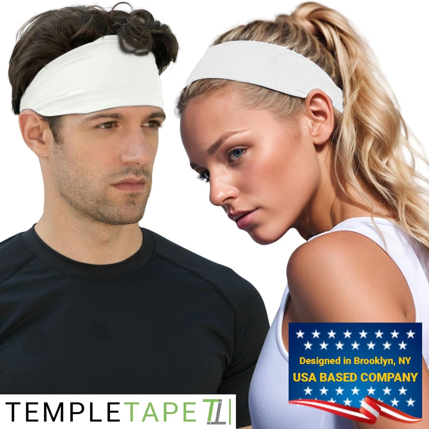 Sweat Band Workout Headbands for Women and Men - Sweatbands for Men - Moisture Wicking Sports Sweat Bands Headbands for Women, Running,Cycling,Yoga,Football Headband