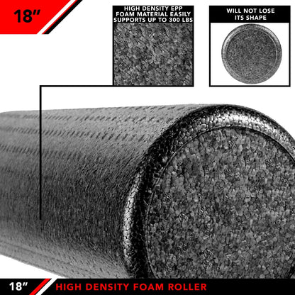 High Density Foam Roller – EPP Deep Tissue Massage Roller for Muscle Recovery, Myofascial Release & Stretching