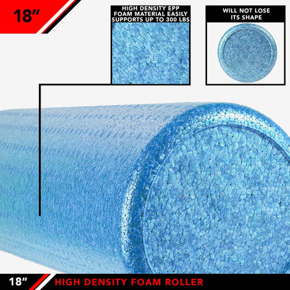 High Density Foam Roller – EPP Deep Tissue Massage Roller for Muscle Recovery, Myofascial Release & Stretching