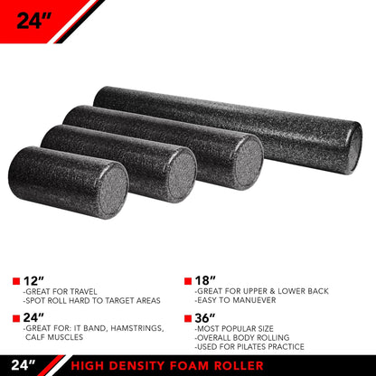 High Density Foam Roller – EPP Deep Tissue Massage Roller for Muscle Recovery, Myofascial Release & Stretching