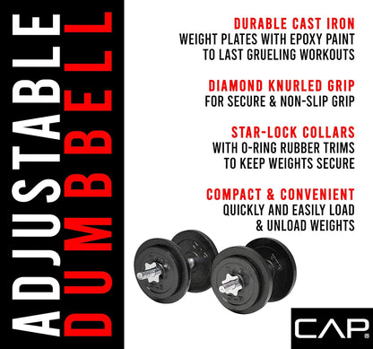 Barbell Adjustable Dumbbell Weight Set | Multiple Options
