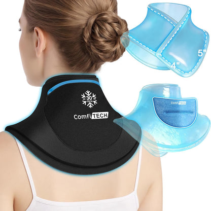 Dual-Gel 30-Min Cooling Neck Ice Pack Wrap, M