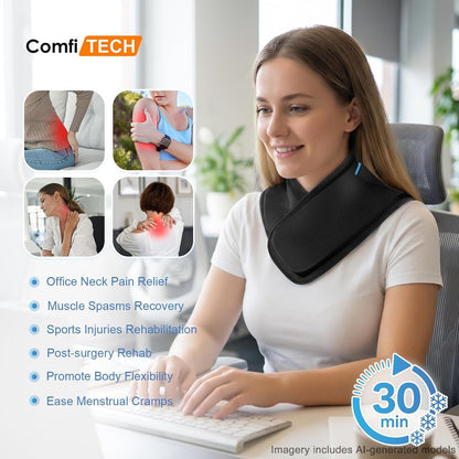 Dual-Gel 30-Min Cooling Neck Ice Pack Wrap, M
