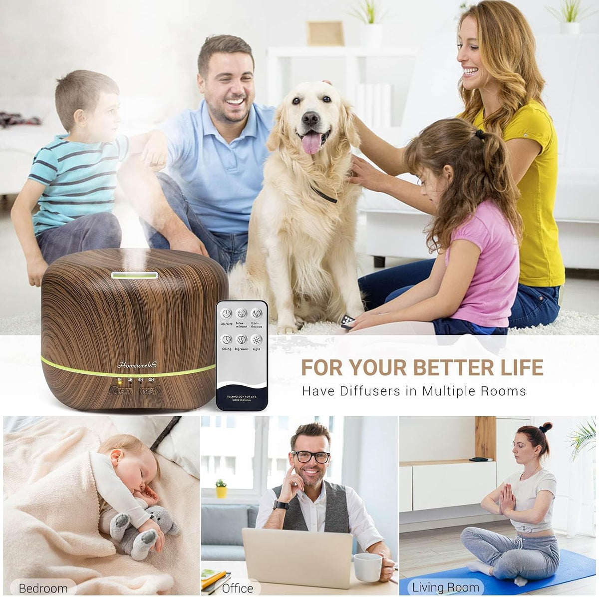 Essential Oil Diffuser for Room Aromatherapy Scent Diffuser