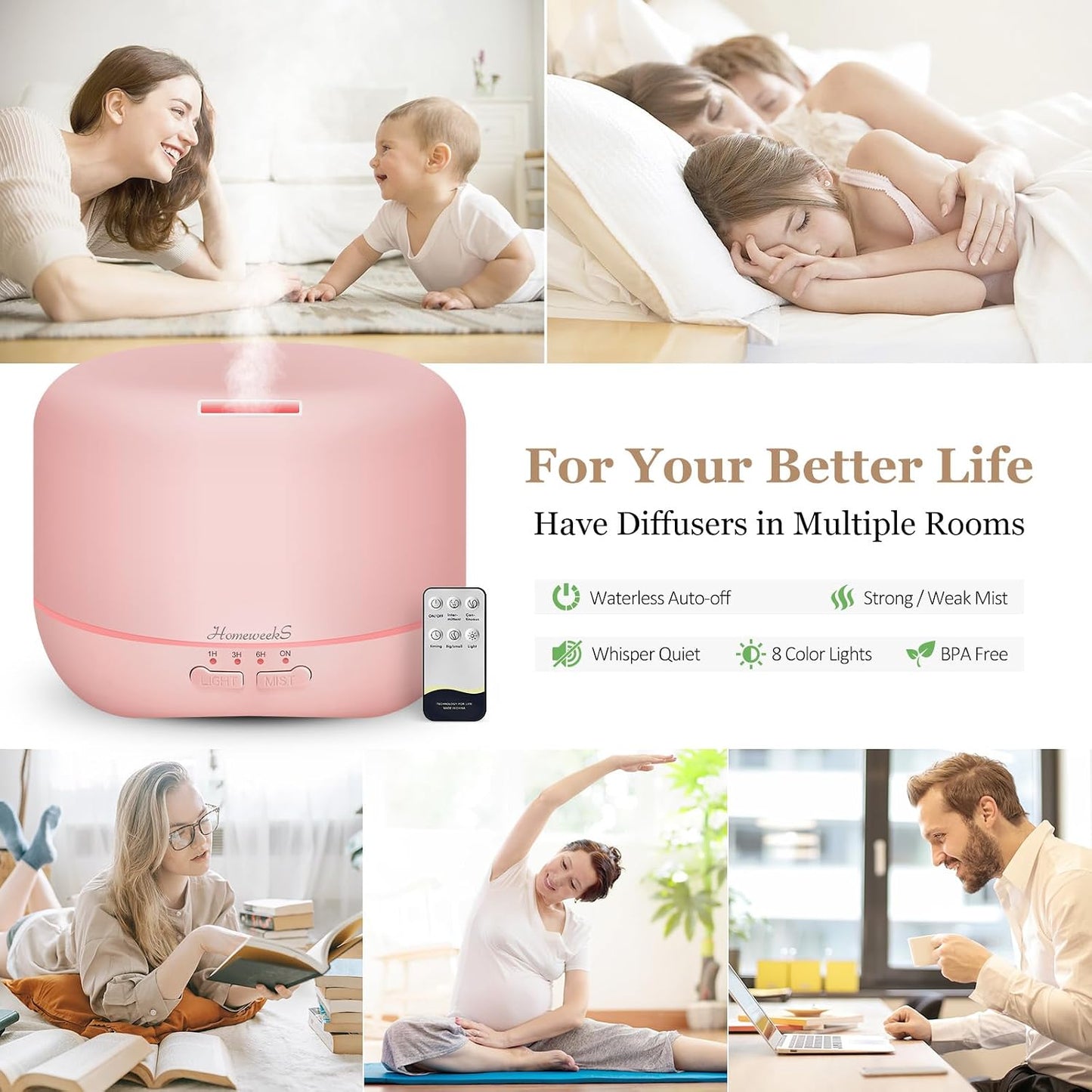 Essential Oil Diffuser for Room Aromatherapy Scent Diffuser