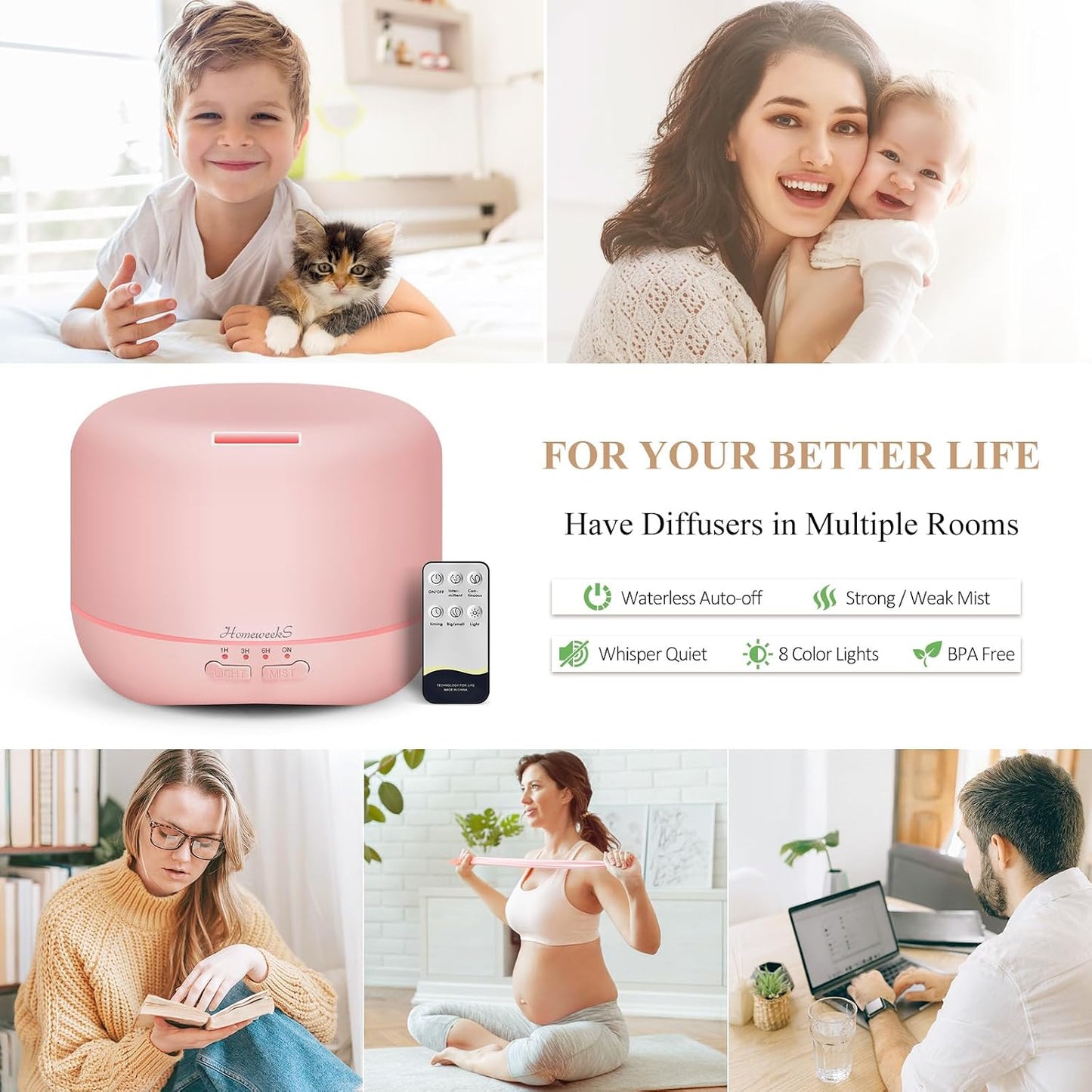 Essential Oil Diffuser for Room Aromatherapy Scent Diffuser