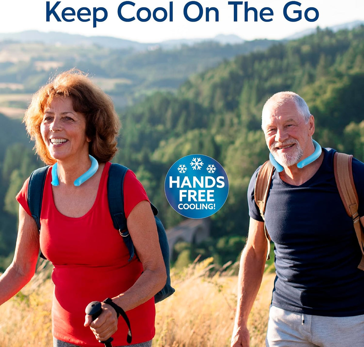 Neck Chill Cooling Tube, Wearable Neck Cooler, 3 Pack |Quick Freeze Gel, No Batteries or Charging | Hands Free Body Cooler for Hot Weather | Reusable, Adjustable Fit