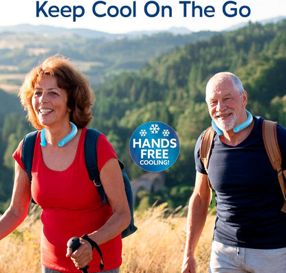Neck Chill Cooling Tube, Wearable Neck Cooler, 3 Pack |Quick Freeze Gel, No Batteries or Charging | Hands Free Body Cooler for Hot Weather | Reusable, Adjustable Fit