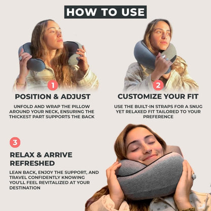 ® Neck Travel Pillow Memory Foam Neck Pillow, Gray