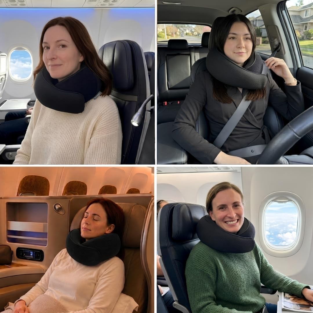 ® Neck Travel Pillow Memory Foam Neck Pillow, Gray