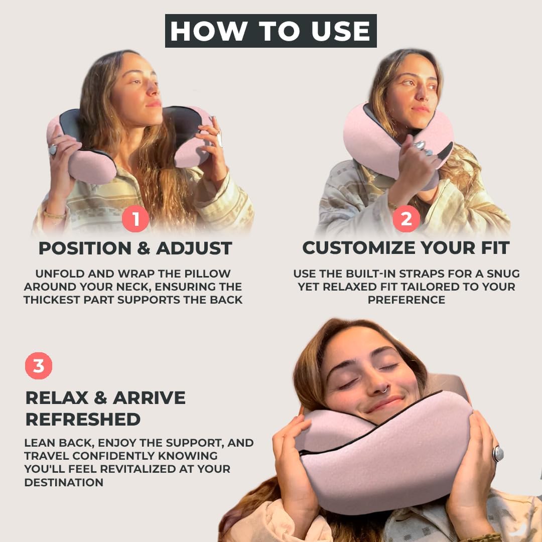 ® Neck Travel Pillow Memory Foam Neck Pillow, Gray