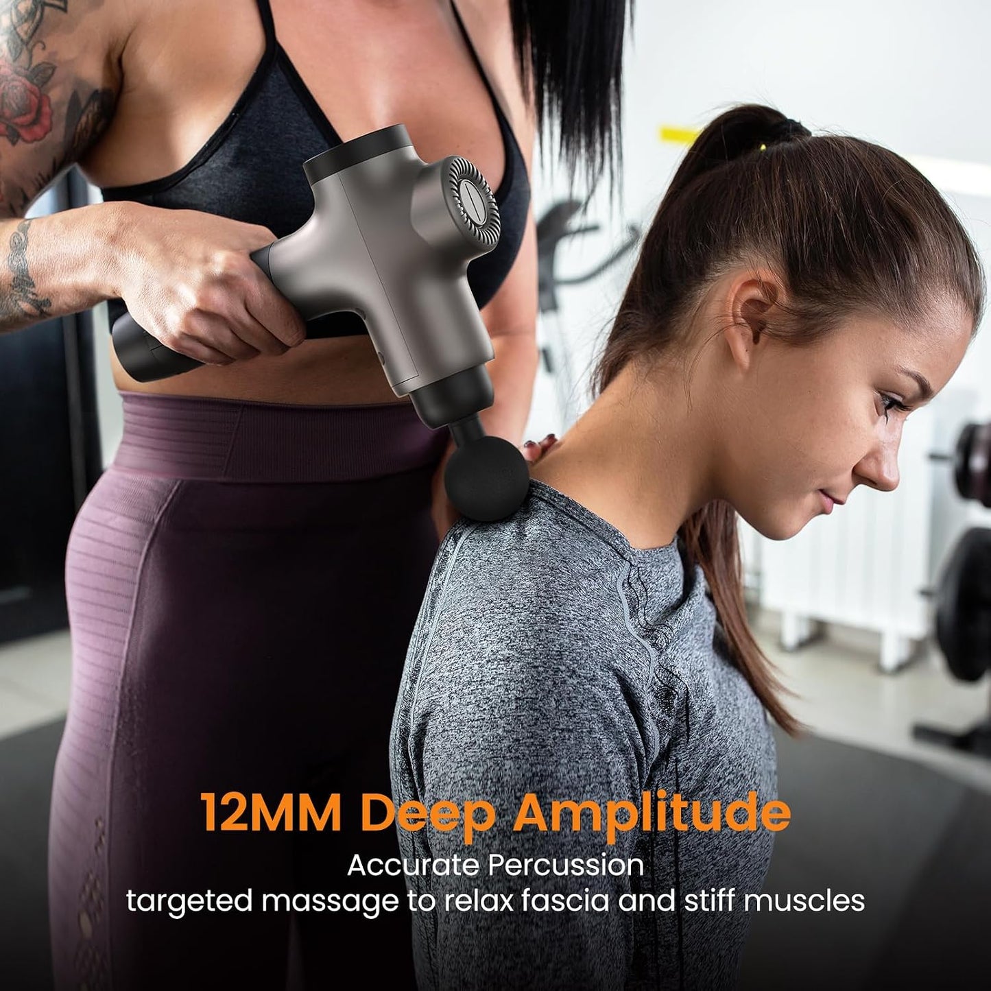 Mebak 3 Massage Gun, Massage Gun Deep Tissue for Athletes, Professional Muscle Percussion Massager, Massager for Shoulder Leg Back Body Pain Relief, Quiet Portable Sport Tool, Gifts for Him