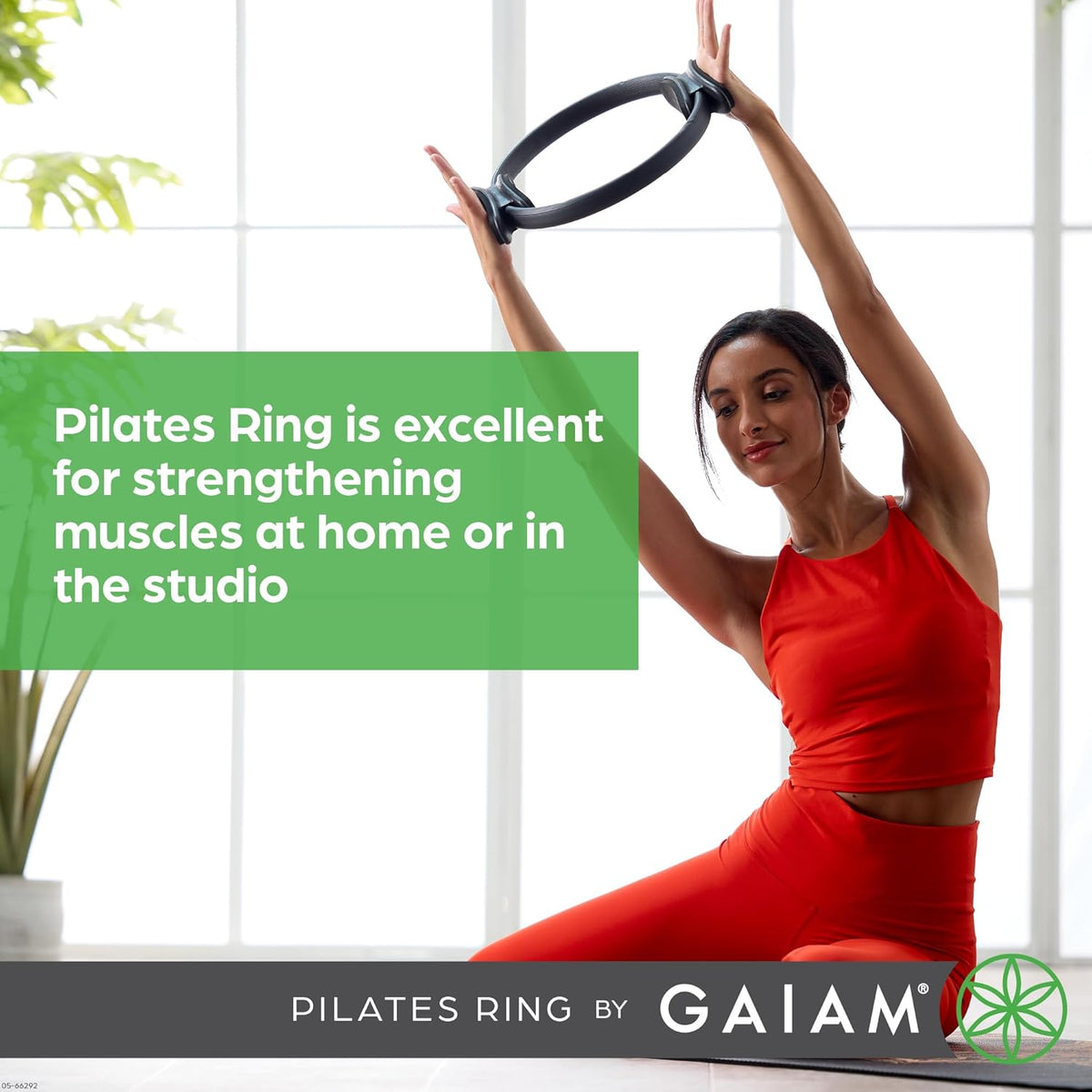 Pilates Ring Fitness Circle - Lightweight & Durable Foam Padded Handles, Flexible Resistance Exercise Equipment for Toning Arms, Thighs/Legs & Core