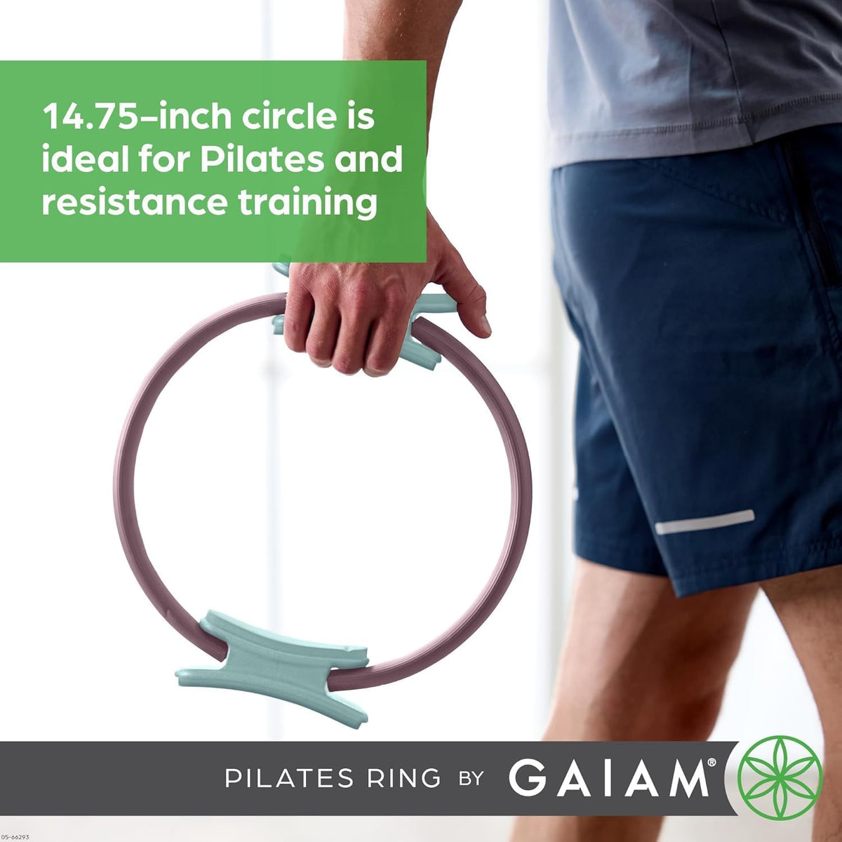 Pilates Ring Fitness Circle - Lightweight & Durable Foam Padded Handles, Flexible Resistance Exercise Equipment for Toning Arms, Thighs/Legs & Core