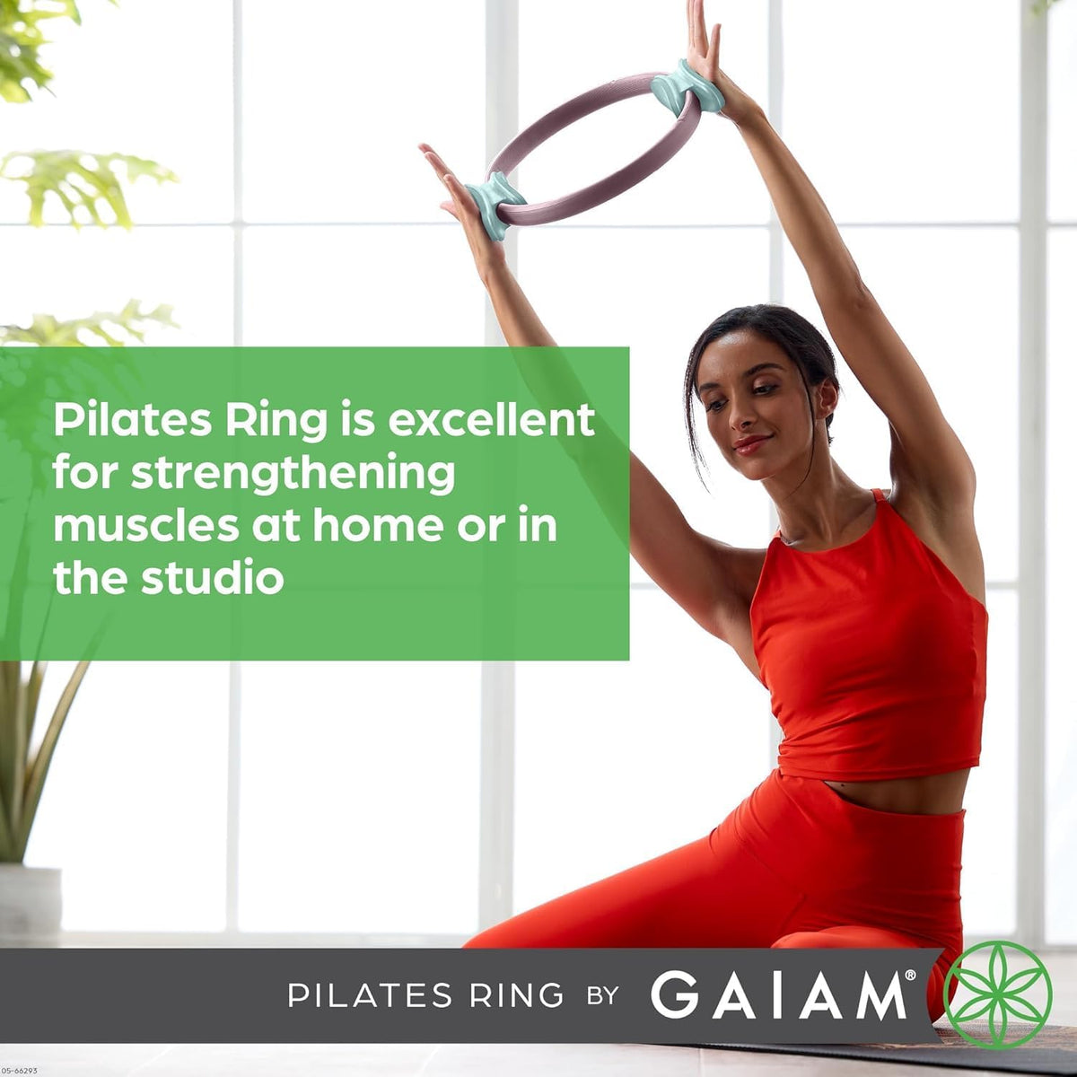 Pilates Ring Fitness Circle - Lightweight & Durable Foam Padded Handles, Flexible Resistance Exercise Equipment for Toning Arms, Thighs/Legs & Core