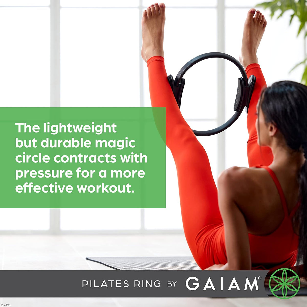 Pilates Ring Fitness Circle - Lightweight & Durable Foam Padded Handles, Flexible Resistance Exercise Equipment for Toning Arms, Thighs/Legs & Core