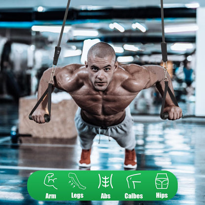 Exercise Resistance Bands with Handles for Working Out Workout Bands Set with Door Anchor for Physical Therapy, Yoga, Pilates