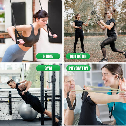 Exercise Resistance Bands with Handles for Working Out Workout Bands Set with Door Anchor for Physical Therapy, Yoga, Pilates