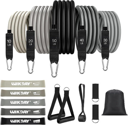 Exercise Resistance Bands with Handles for Working Out Workout Bands Set with Door Anchor for Physical Therapy, Yoga, Pilates