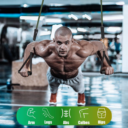 Exercise Resistance Bands with Handles for Working Out Workout Bands Set with Door Anchor for Physical Therapy, Yoga, Pilates