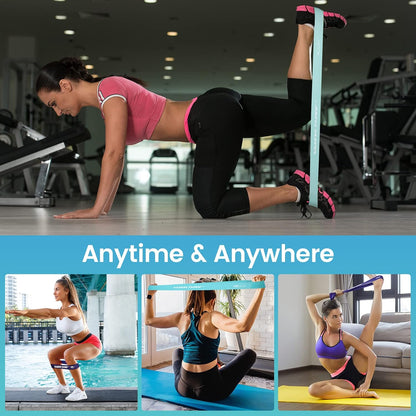 Exercise Resistance Bands with Handles for Working Out Workout Bands Set with Door Anchor for Physical Therapy, Yoga, Pilates
