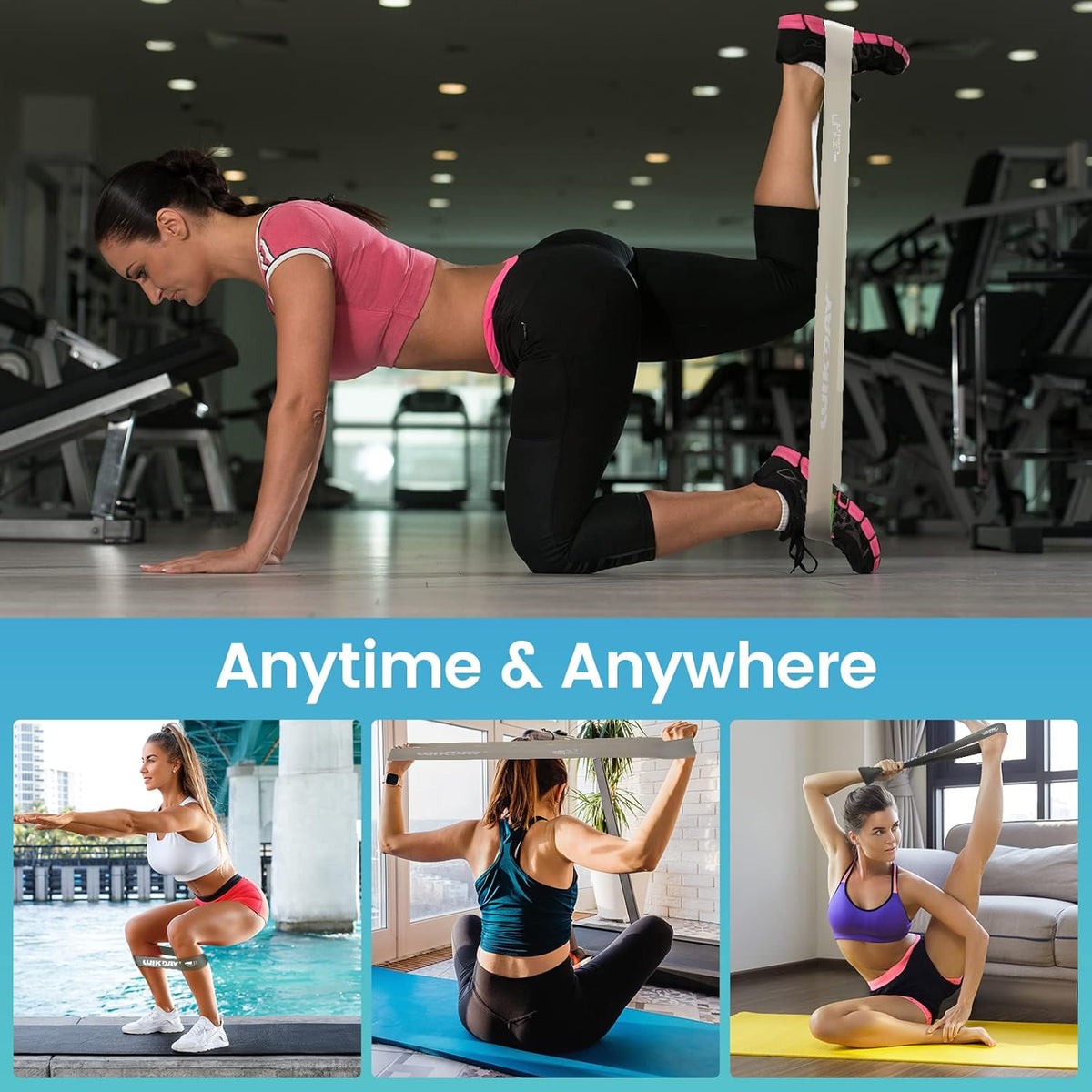 Exercise Resistance Bands with Handles for Working Out Workout Bands Set with Door Anchor for Physical Therapy, Yoga, Pilates