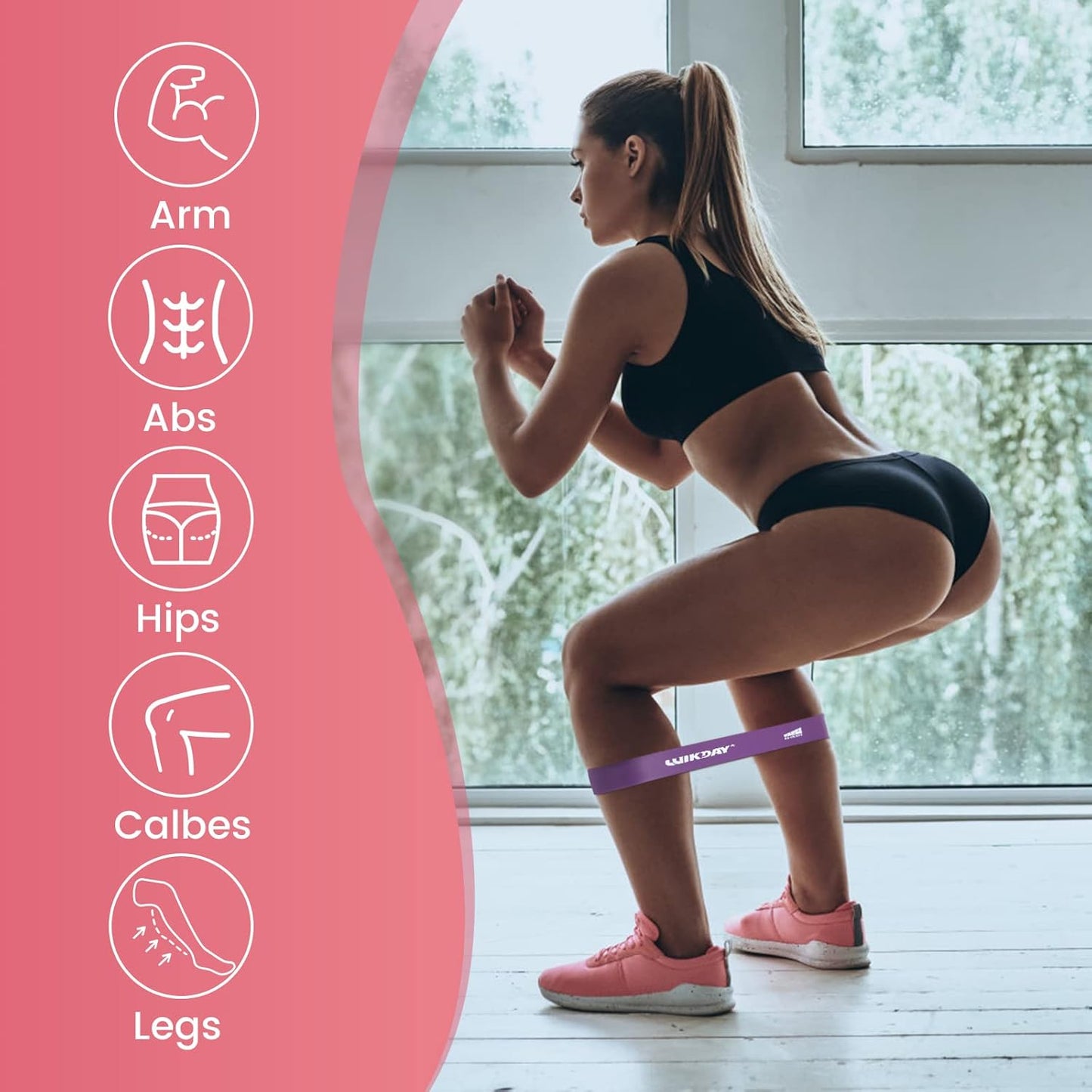 Exercise Resistance Bands with Handles for Working Out Workout Bands Set with Door Anchor for Physical Therapy, Yoga, Pilates