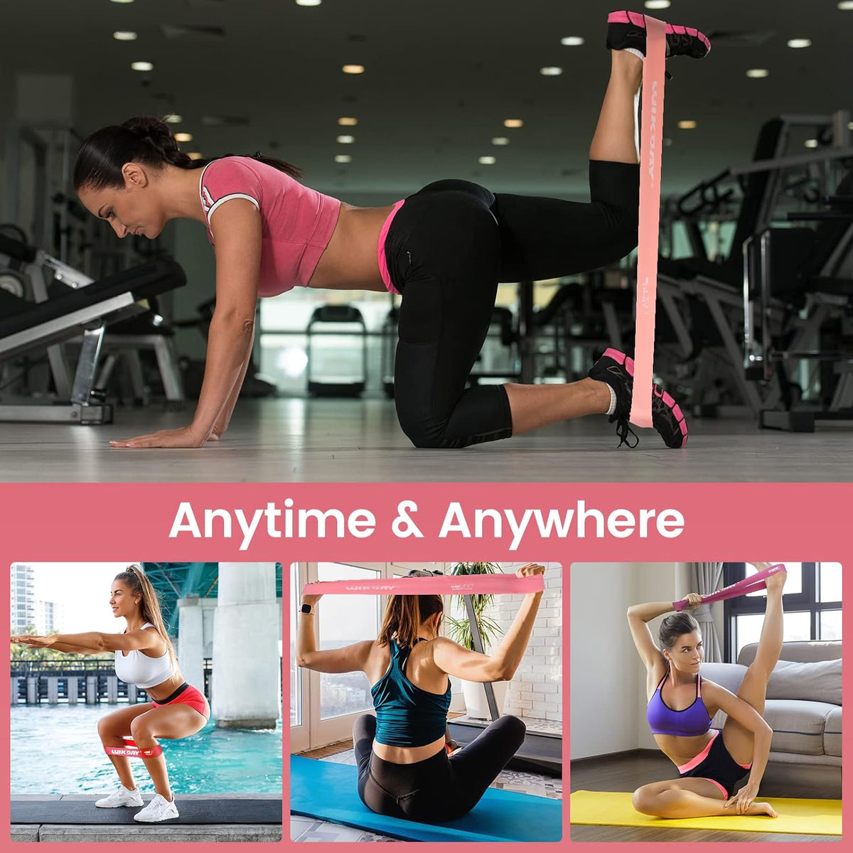 Exercise Resistance Bands with Handles for Working Out Workout Bands Set with Door Anchor for Physical Therapy, Yoga, Pilates