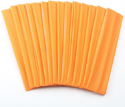 Sport Yoga Headbands,Pack of 14,Fashion Soft Elastic Polyester Sweatband Yoga Stretchy Headband for Women Man Girl