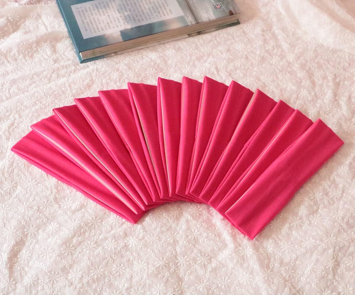 Sport Yoga Headbands,Pack of 14,Fashion Soft Elastic Polyester Sweatband Yoga Stretchy Headband for Women Man Girl