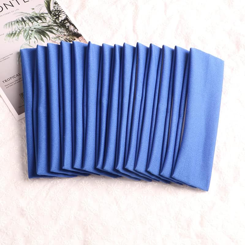 Sport Yoga Headbands,Pack of 14,Fashion Soft Elastic Polyester Sweatband Yoga Stretchy Headband for Women Man Girl