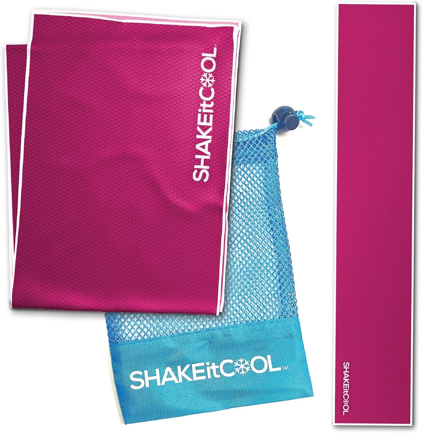 Original Cooling Towel – Be Cool in Style - Heat Relief, Soft, Lightweight, Sun Protection, Easy Clean - Perfect for Biking, Running, Yoga, Gym, Gardening - Blue Wave - Colors B